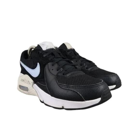 Nike Shoes Womens 7 Athletic Trainers Air Max Excee Sneaker Lifestyle Black Blue - Picture 1 of 15